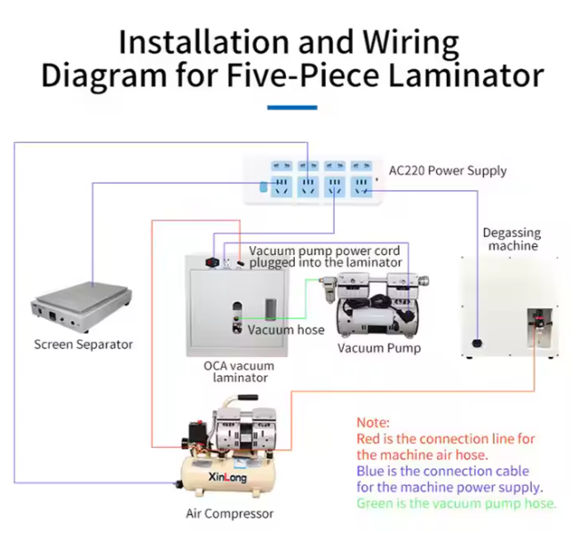 OCA LCD Glass 16 inch Press Laminating Mobile Phone Repair Equipment Machine Vacuum Laminator