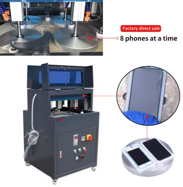 Automatic Lcd Round Glass Edge Mobile Polishing Machine For Mobile Phone iWatch Screen Repair