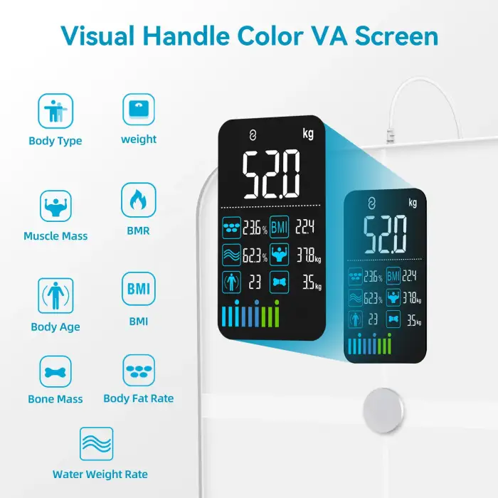 8 Electrode BMI Digital Smart Scale with IOS and Android APP