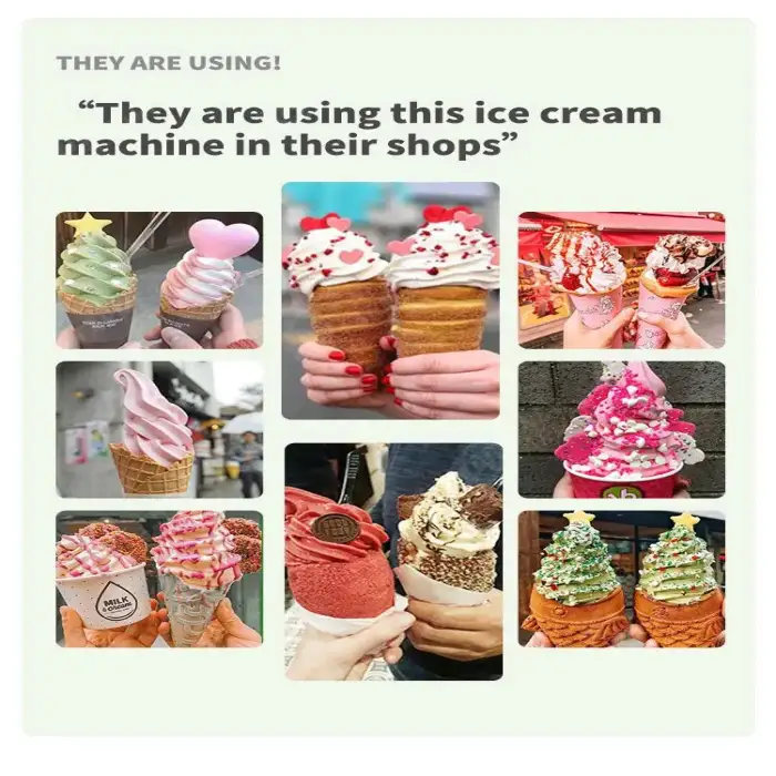 Efficient Cooling Healthy No Addition Delicate And Silky Taste Smart Touch Ice Cream Machine