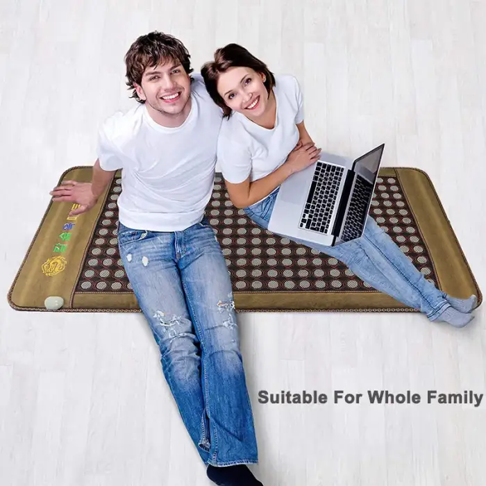 Infrared Heat Therapy Healing Natural Jade Mat Pad Negative Ions Mattress Tourmaline Stones Sofa Pad Smart Controller