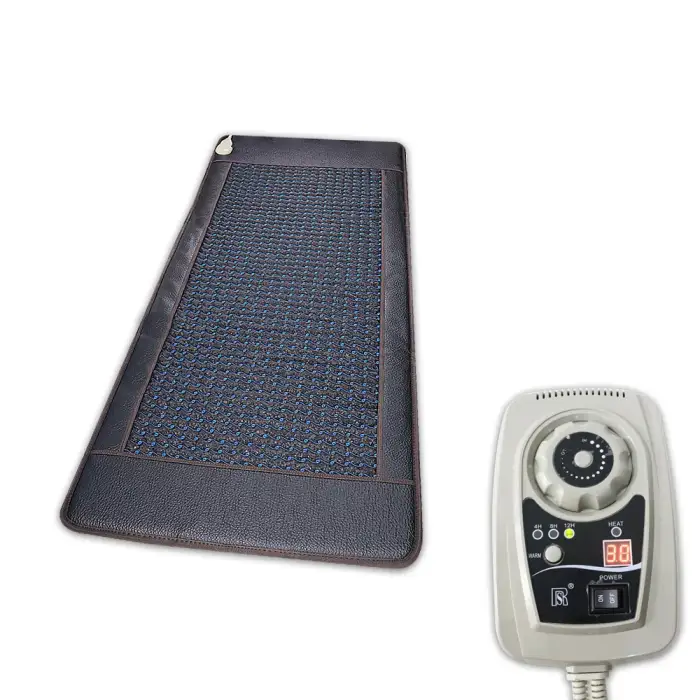 Biological Amethyst Far Infrared Heating Pad With Natural Crystal Gemstones Energy Mat for Back Pain Relief Smart Controller