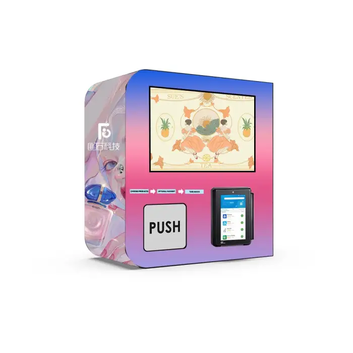 F06 Perfume Commodities Vending Machine with 15.6-inch Screen (40-60pcs Capacity)