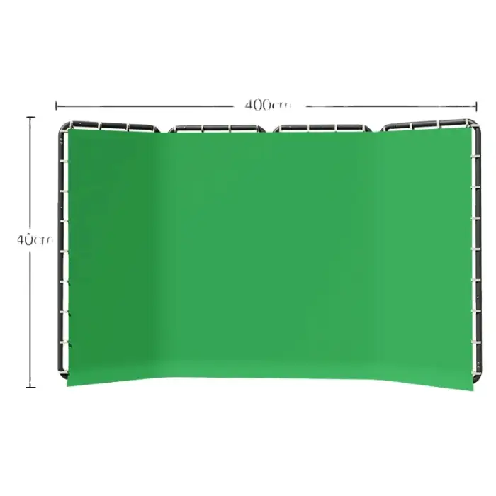 Portable Large Chromakey Green Screen Backdrop with Stand Photography Background Support System