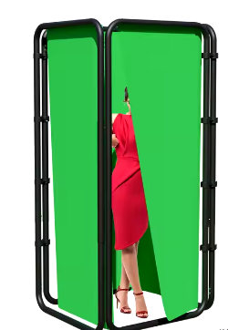 Portable Large Chromakey Green Screen Backdrop with Stand Photography Background Support System