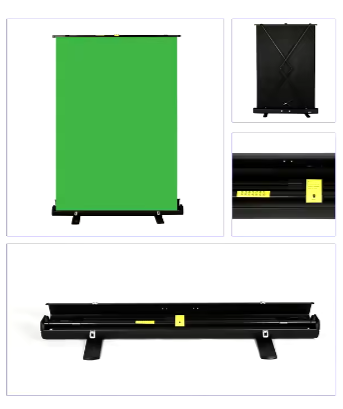 Collapsible Chroma Key Backdrop Wrinkle-Resistant Fabric Ultra-Quick Setup for Streaming