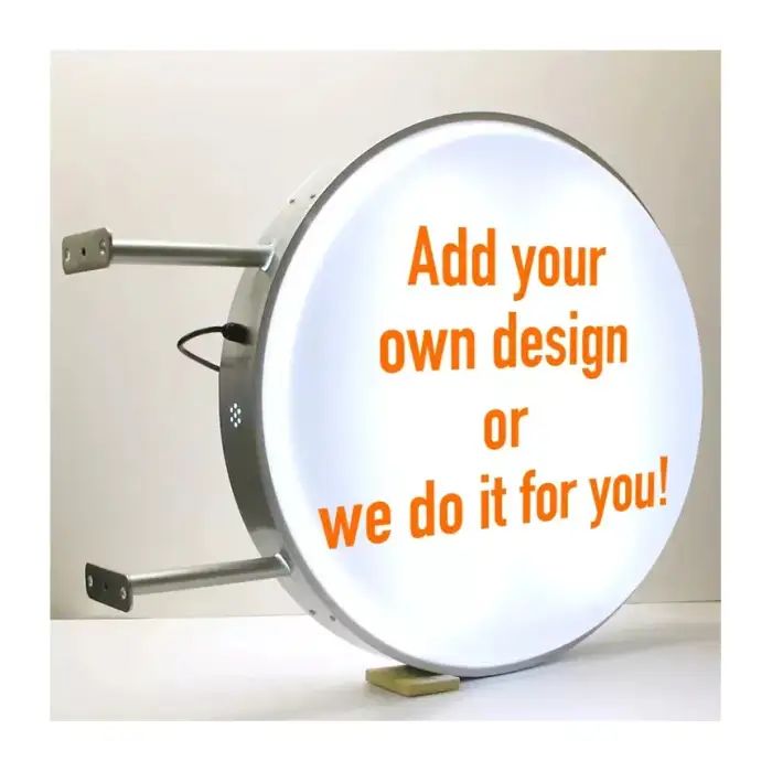 60cm Round Shape Circle Advertising Signage Aluminum Frame LED Light Box