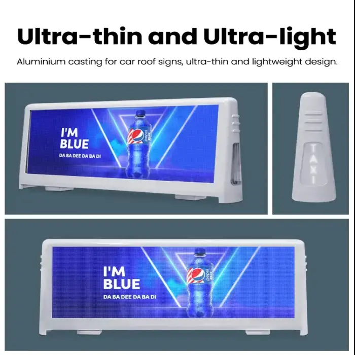 WIFI USB 3G 4G Advertising Street Waterproof LED Car Top Two Side Taxi Roof P2.5 Taxi Top LED Display P2.5 Car Screen