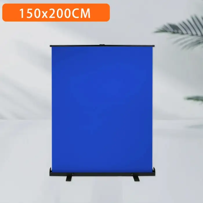 1.5x2M Green Screen Collapsible Backdrop Wrinkle-Resistant Ultra-Quick Setup Background for Streaming Video