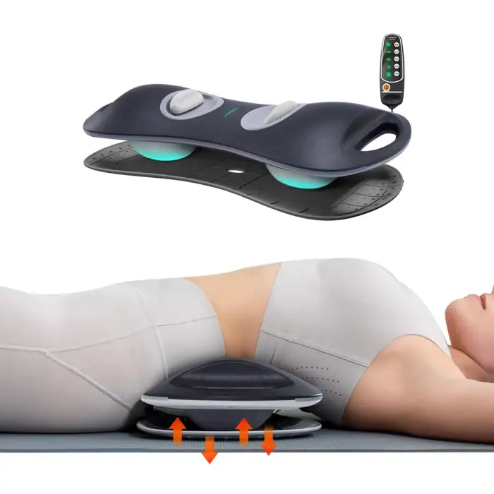 Electric Airbags Power Upgrade Back Massager with 2 Massage Heads for Dynamic Lumbar Traction