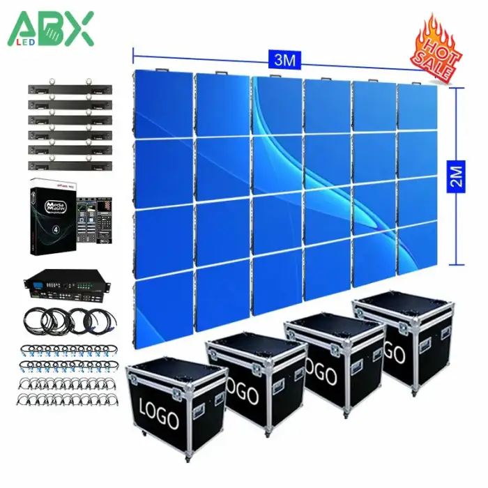 4m X 4m Complete System P2 P3 P2.6 P2.9 P3.91 LED Display 500mmx500mm LED Panel Backdrop Indoor Outdoor LED Screen