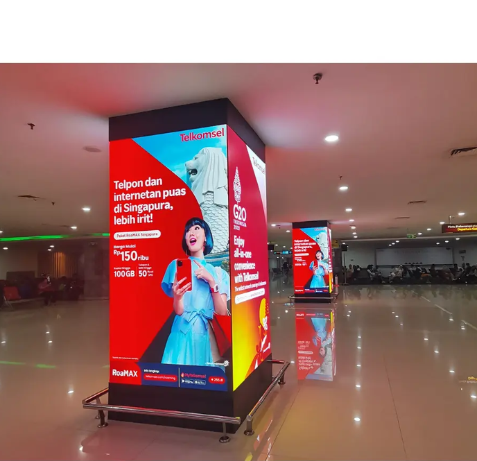 P1.9 P2.6 P3.9 Indoor Right Angle Square Column Led Display 90 Degree Corner Led Screen Tradeshow Exhibition Booth Led Wall