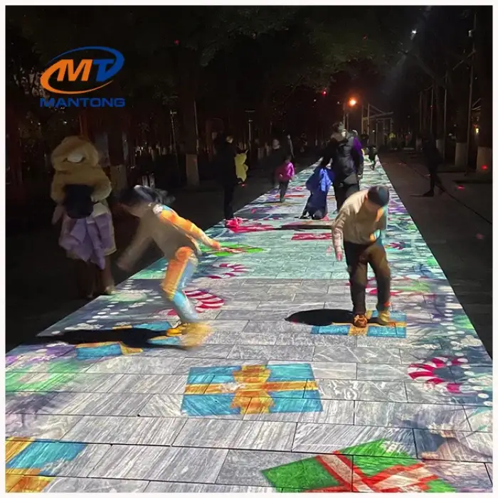 Outdoor Lighting Digital Interactive Floor Projector Ground/Floor Interactive Projection Mapping Advertisement