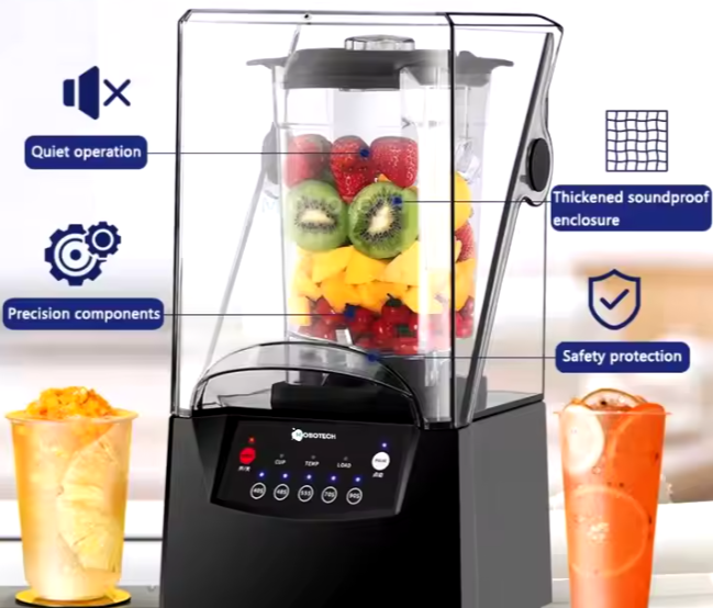 Quiet Professional Hooded Smoothie Machine Bubble tea Fruit Juicers Maker Commercial Nutri with Crushing Blender Juicer