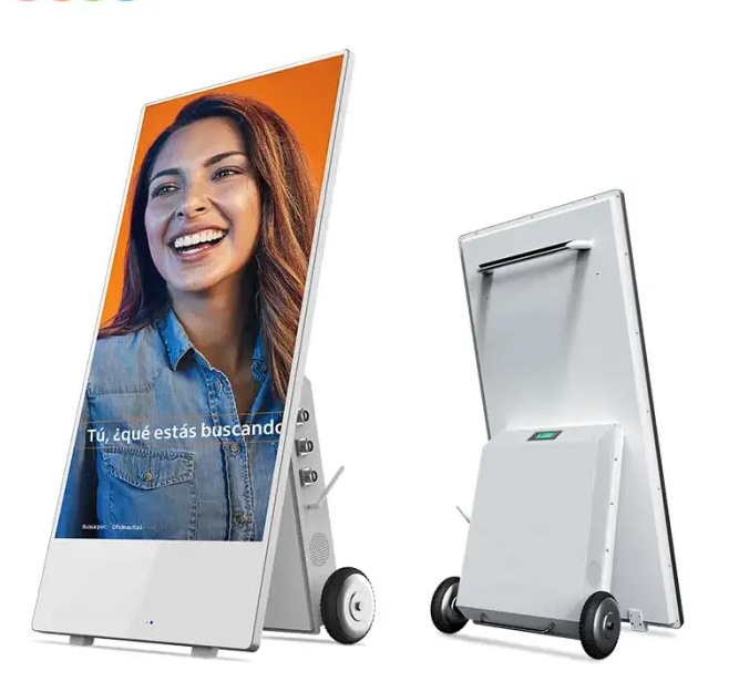 43in Moveable Outdoor Waterproof IP65 Battery Powered High Brightness 1500nits Advertising Player Screen Outdoor Display