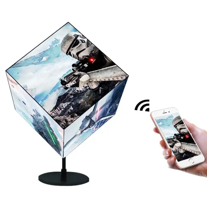 4G Wifi Control Oem Odm Wall Mounted 360 Degree Shop Advertising Indoor Outdoor P2.5 3d Video Magic Cube Led Display Screen