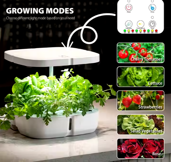 Indoor Led Growing Light Hydroponic System Home Automatic Smart Pot Garden Herb Kits Planting Adjustable Spectrum Pot