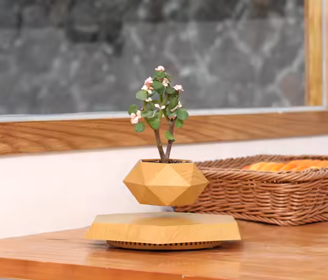 Hanging Garden Plant Ceramic Indoor Smart Bonsai Luxury Planter Magnetic Floating Levitating Flower Pot