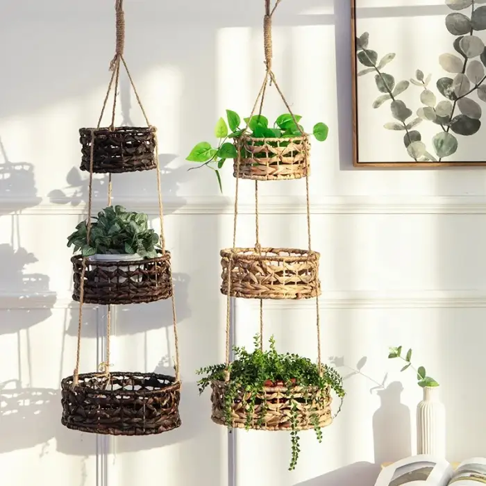 Seagrass Hanging Wall Baskets Garden Plant Hanging Baskets