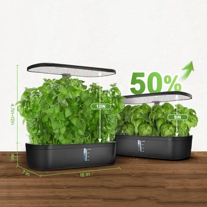 Home Desk Self Watering Plant Pot Set Growing Kit System Portable Smart Planter