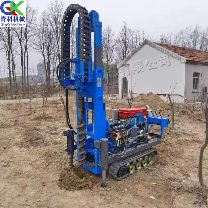 Crawler Photovoltaic Pile Driver Self-Propelled Auger Drilling Rig Foundation Pile Driving Machine