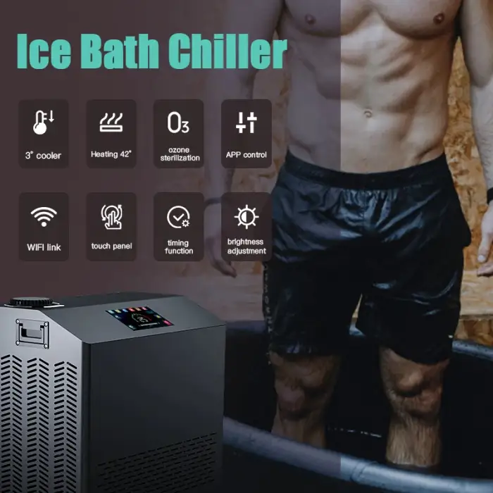 Cold Plunge 1/2hp 3/4hp 1hp 2hp With Chiller Portable Ozone Water Chiller Ice Bath