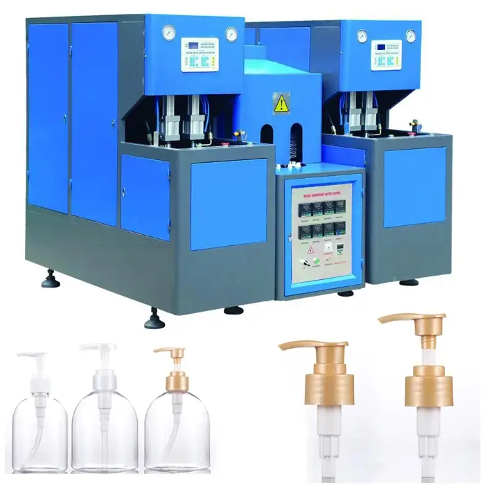 500ml Spray PET Bottle Semi-Auto Blow Moulding Making Machine Lotion Pump 28/410 Production Line