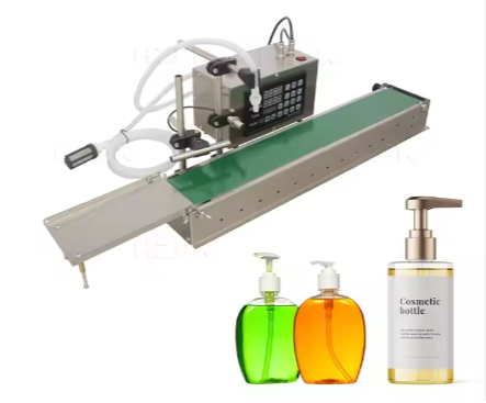 HZPK Automatic Liquid Filling Machine with Conveyor Belt for Glass Plastic Bottle Perfume Water Lotion Essential Oil