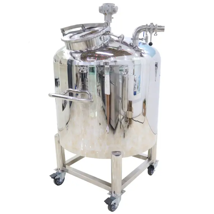 Cosmetic Liquid Oil Stainless Steel Pneumatic Sealed Mixing Equipment Perfume Fragrance Oil Juice Mixer Machine