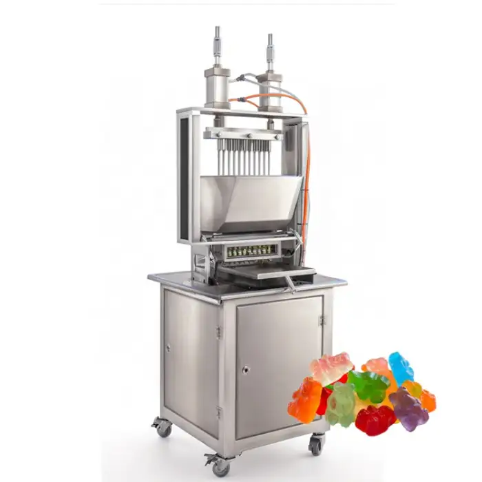 Small Scale Semi-Automatic Gummy Candy Manufacturers Jelly Gummy Candy Sweet Candy Depositor Making Machine