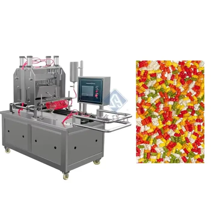 50kg/h Chocolate Toffee Lollipop Gummy Bear Small Machine