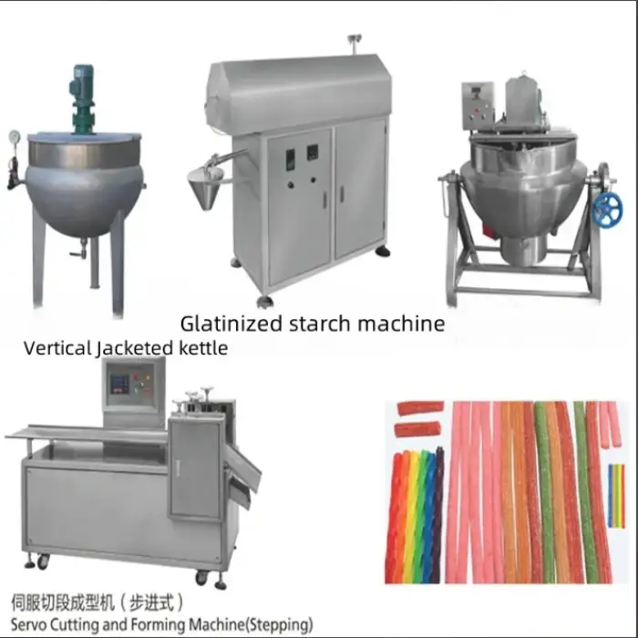 Rainbow Sour Belt Candy Making Machine  Large Scale Gelatin Sugar Sour  Jelly Gummy Liquid Candy Machine