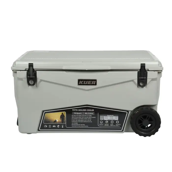 Outdoor Insulated Rotomolded Fridge Cooler Ice Box With Wheels