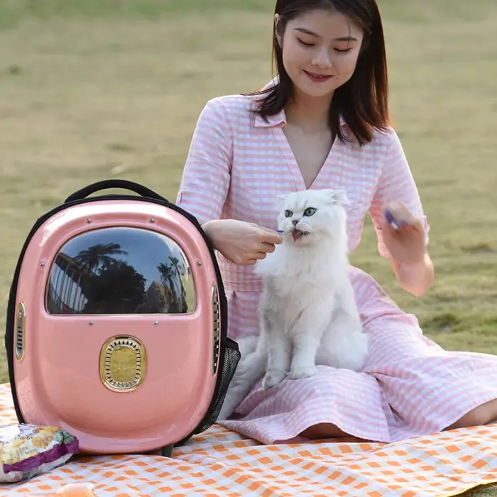 Waterproof Travel Dog Cat Food Pet Carrier Bag Cat Backpack With Air Circulation Function