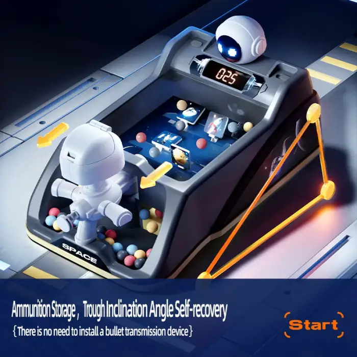 Baisi Space Firing Station Play Pinball Game - Educational Toy for Kids