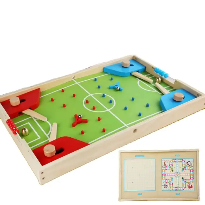 Kids Creative Multifunction Three in one Puzzle Board Game Children Table Football Parent-child Games Flying Chess Backgammon