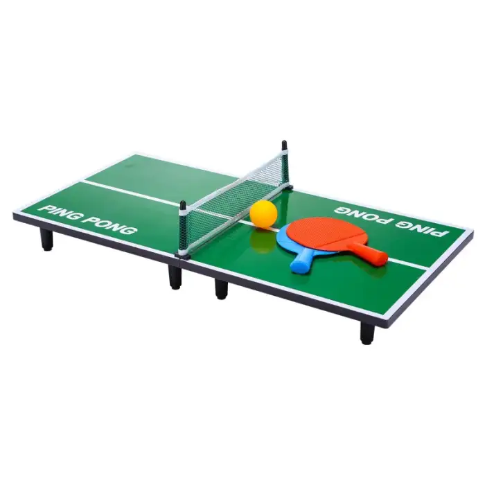 1 Set Mini Table Tennis Set Wooden PingPong Racket Table Portable Board Game Set Indoor Sport Entertainment For Kids Children