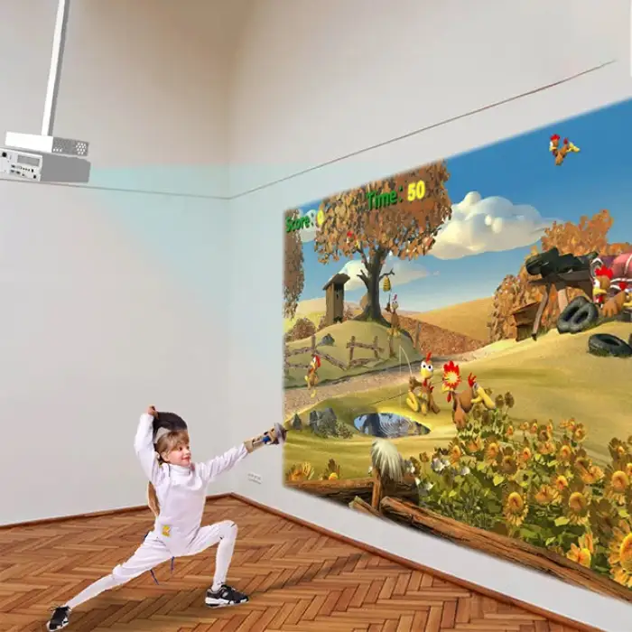 All In One Version 3600 Lumen Projector AR Interactive Game Wall Projector 3D Interactive Ball Games Indoor