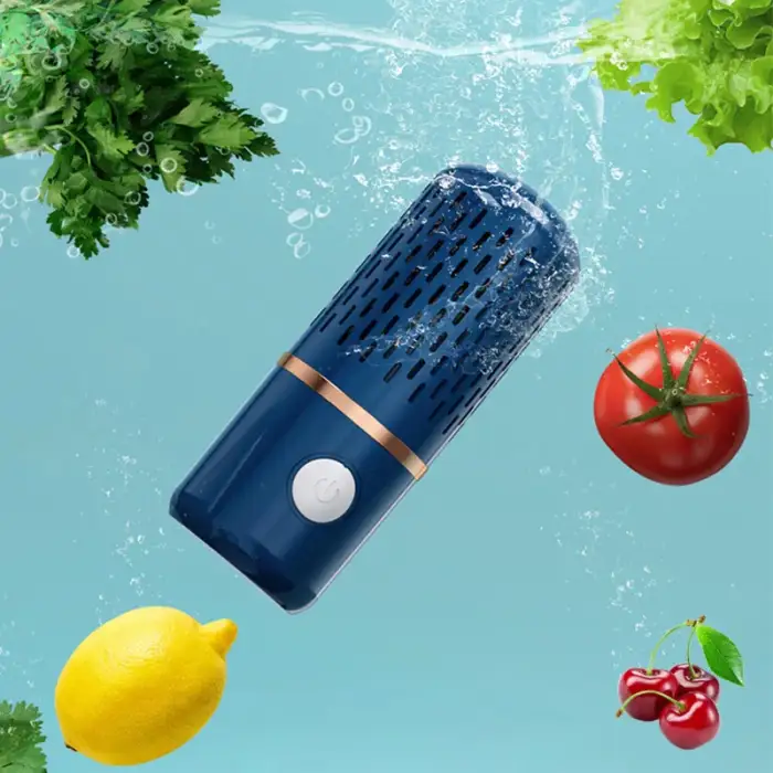 OEM Wireless Smart Food Cleaning Washer Steriliser Portable Capsule Fruit and Vegetable Purifier