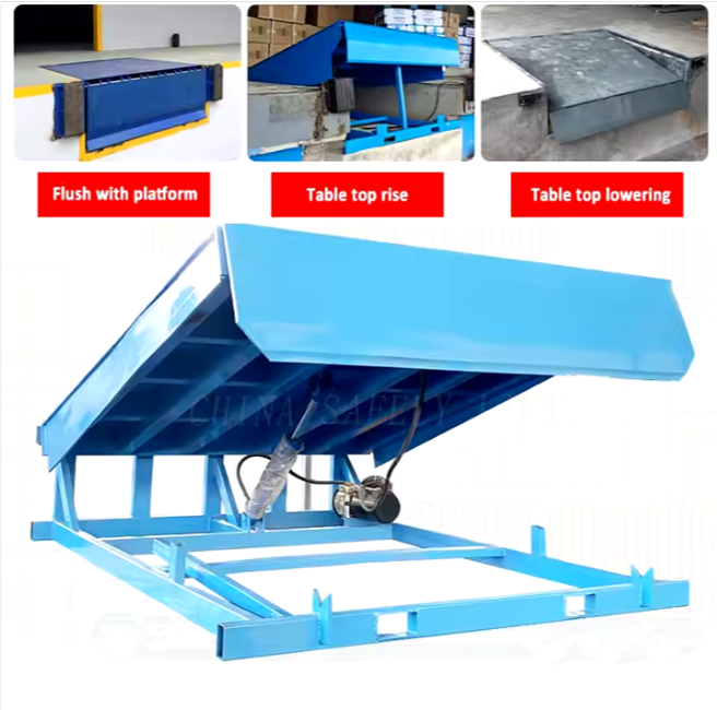 1-10 Ton Fixed Hydraulic Dock Ramp Electric Dock Leveler for Container Warehouse Loading Platform