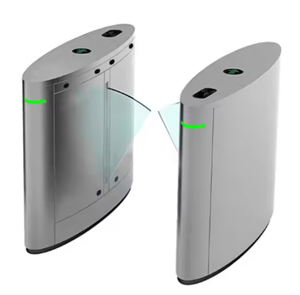 Traffic Management Access Control Flap Barrier Gate AI Smart Facial Recognition Waist Height Flap Barrier Turnstile