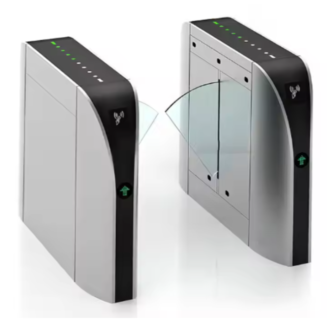 Traffic Management Access Control Flap Barrier Gate AI Smart Facial Recognition Waist Height Flap Barrier Turnstile