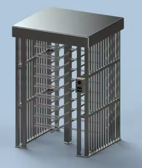 CE Approved Stainless Steel Single Lane Arc Full Height Turnstile With Automatic Access Control