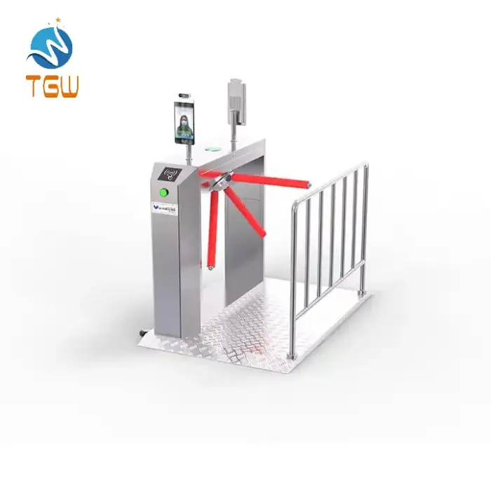 Control Access Security Gate Face Recognition Tripod Turnstile Gate For Supermarket Bus Station