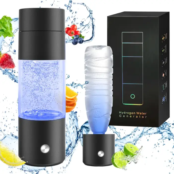 Magnetic Charging Hydrogen Rich Water Cup Portable SPE PEM H2 Water Electrolysis Hydrogen Water Ionizer Generator Bottle