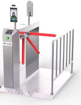 Control Access Security Gate Face Recognition Tripod Turnstile Gate For Supermarket Bus Station