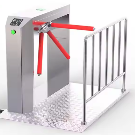 Control Access Security Gate Face Recognition Tripod Turnstile Gate For Supermarket Bus Station