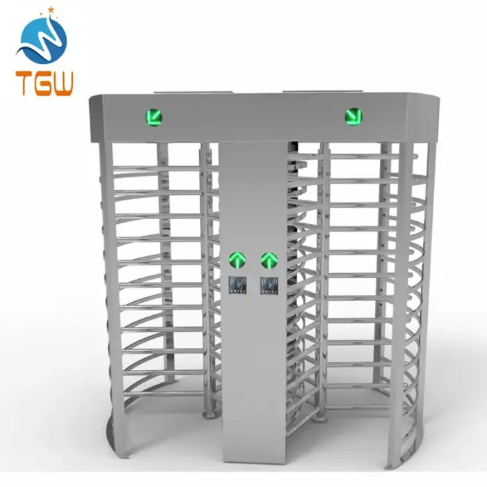 Pedestrian Access Control Full Height Turnstiles High Security Smart Revolving Turnstiles