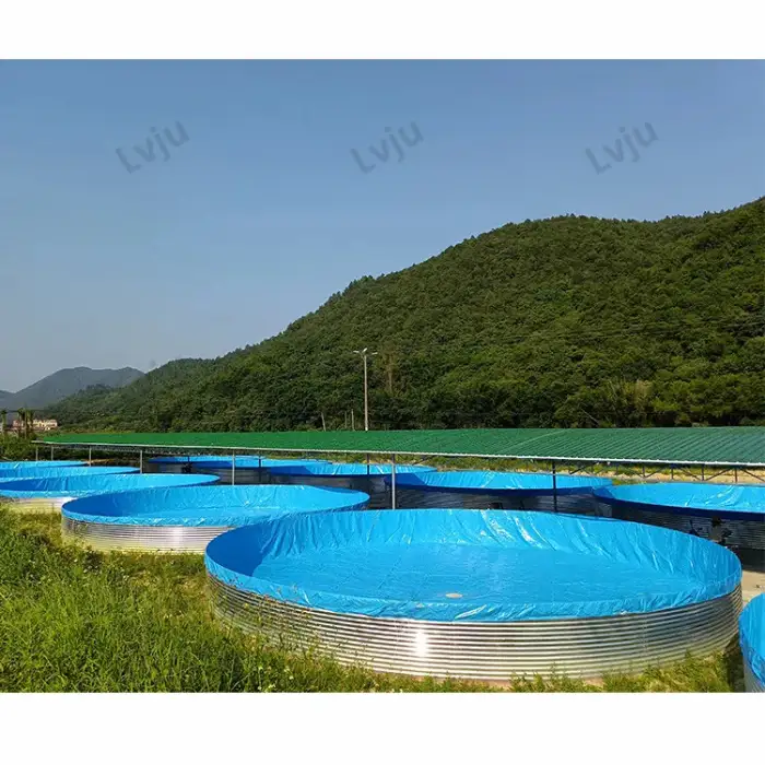 Tilapia Catfish Aquaculture Fish Farming Pond Equipment Round Aquaculture Tank For Prawn Shrimp