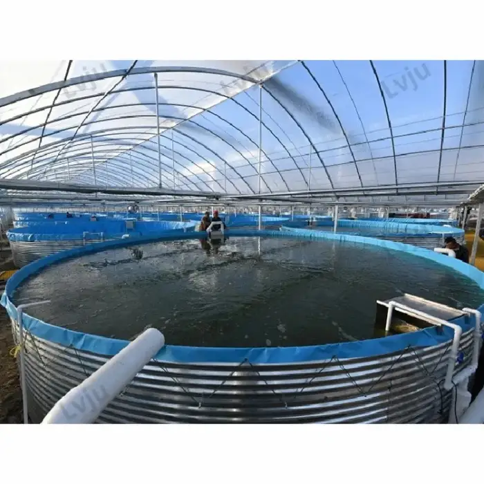 Tilapia Catfish Aquaculture Fish Farming Pond Equipment Round Aquaculture Tank For Prawn Shrimp